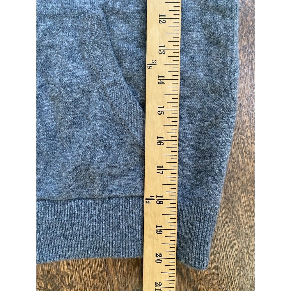 Juicy Couture 100% Cashmere Hooded Sweater Grey XS Black Label Y2K - Picture 7 of 9